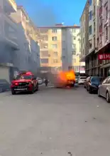 Iğdır'da Ticari Araçta Yangın!